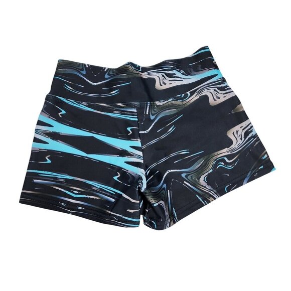 Girls Tank Swimsuit & Shorts Set Youth Size 8 Blue/Black - Picture 4 of 6